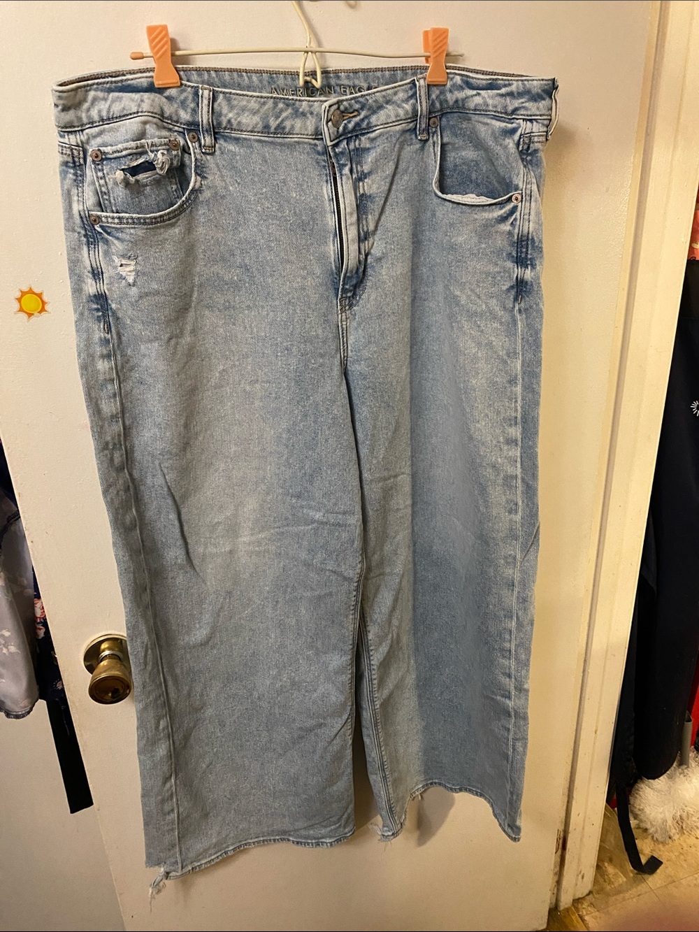 American Eagle Outfitters Light Blue Wide Leg Flare Jeans